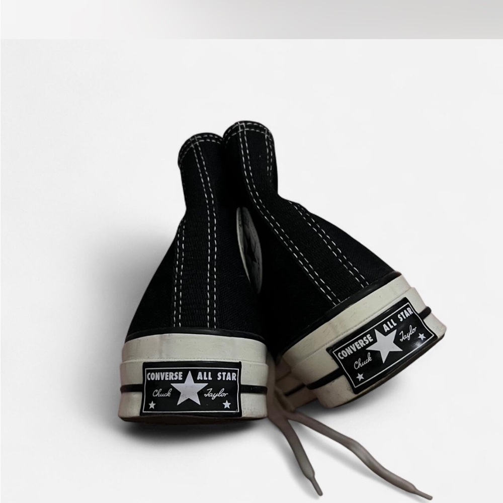 Converse Black High-Top Sneakers with White Trim